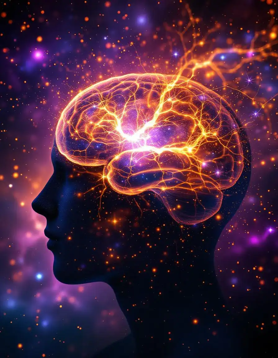 Human brain as cosmic nebula, consciousness as the universe knowing itself